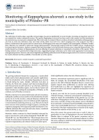 Monitoring of Kappaphycus alvarezii: a case study in the municipality of Pitimbu–PB